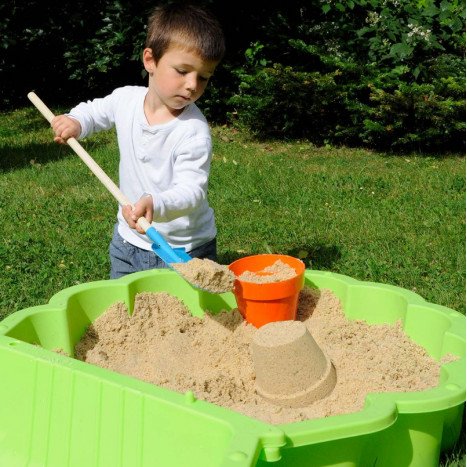 Bac à sable en plastique pour enfants 88x78x18cm, coquillage– SOULET